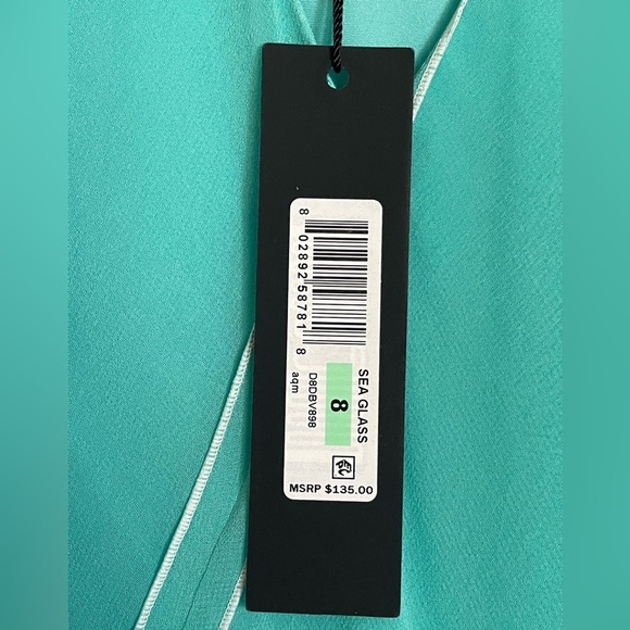 Donna Karan New York tie dye faux wrap asymmetrical dress sz 8 - Picture 3 of 8